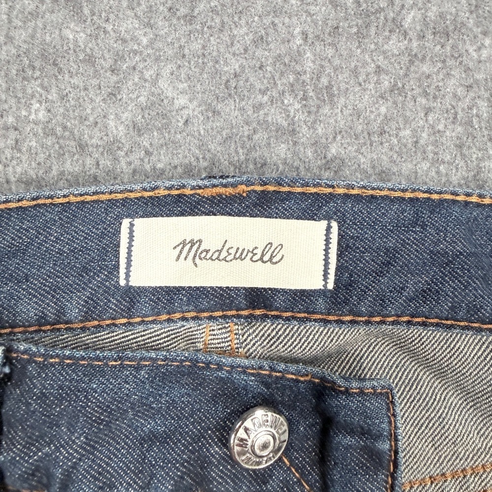 Madewell The Dean Easy Straight Jean Dark Indigo Wash Button Fly Size 24 - Picture 3 of 14
